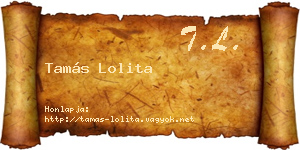 Tamás Lolita névjegykártya