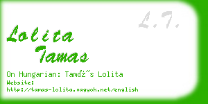 lolita tamas business card
